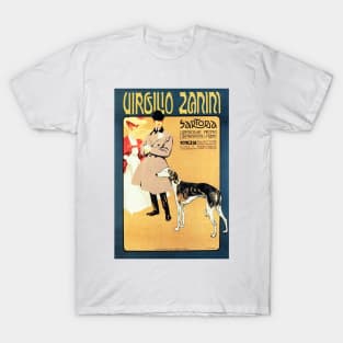 VIRGILIO ZANINI Italian Fashion Clothing Tailor House c1900 Vintage Poster T-Shirt